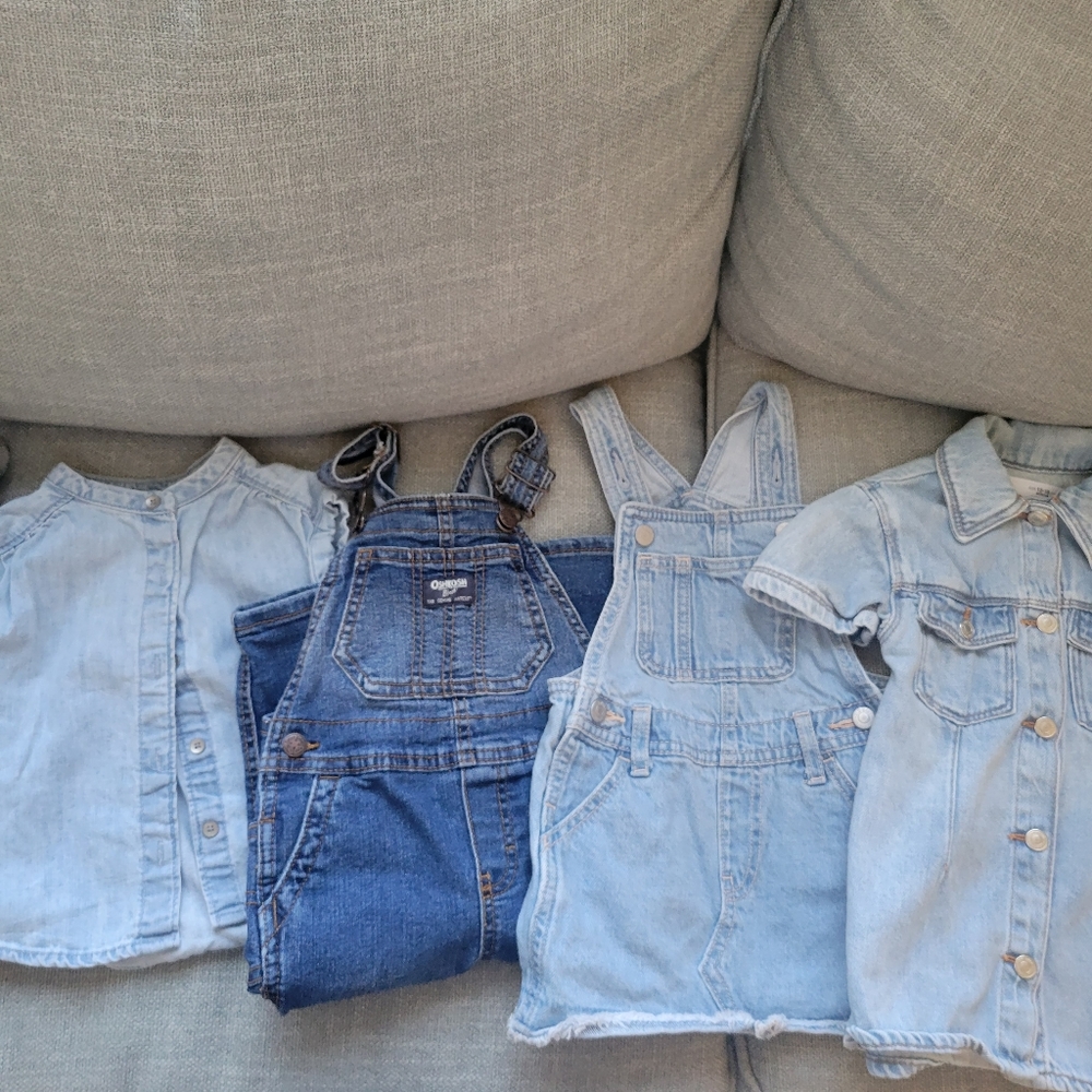 Two denim dresses set $15